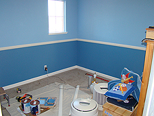 Chair railing installed.