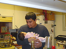 Ro wants to hold the baby too!