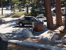 Heidi taking out the trash.