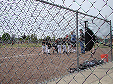 Getting ready for the game.