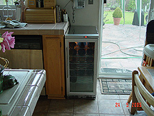 Closeup of winecooler.