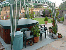 New stain and cover on hot tub.